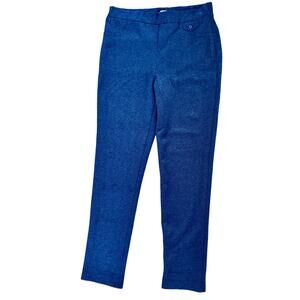 Eleonora Amadei denim blue skinny trousers pull on pants casual made in Italy LG